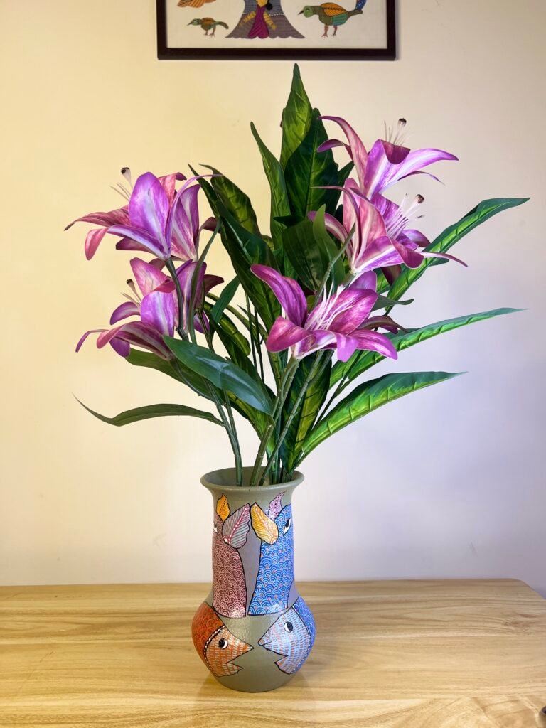 Flower Fish Vase Terracotta