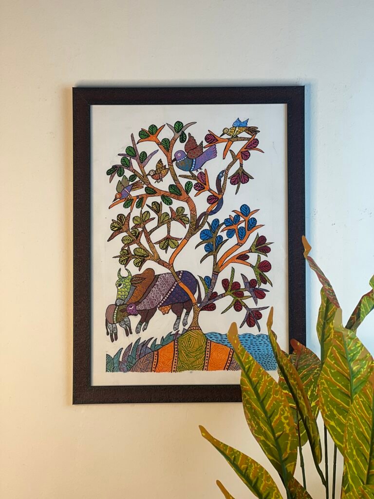 Wall Decor traditional leaves design Painting