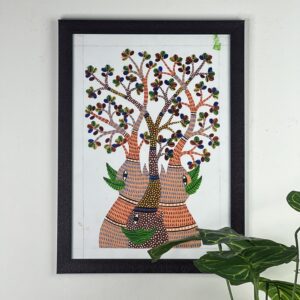 Wall Decor elephant leaves design Painting