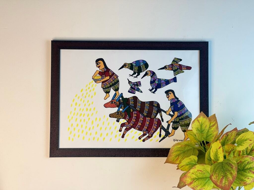 Wall Decor bird cow design Painting