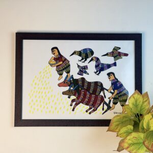 Wall Decor bird cow design Painting