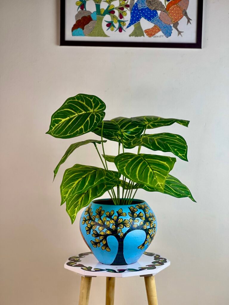 Tree Design Terracotta Vase